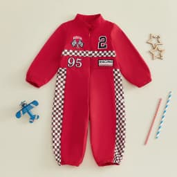 Toddler Baby Boy Girl Race Car Driver Rompers Infant Cotton Costume Long Sleeve Jumpsuits Children Cute Racing Overall Clothes