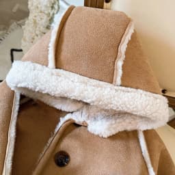 2025 Winter New Children Warm Lamb Fleece Coat Baby Vintage Hooded Jacket Plus Velvet Thick Boys Girls Cotton Padded Jacket