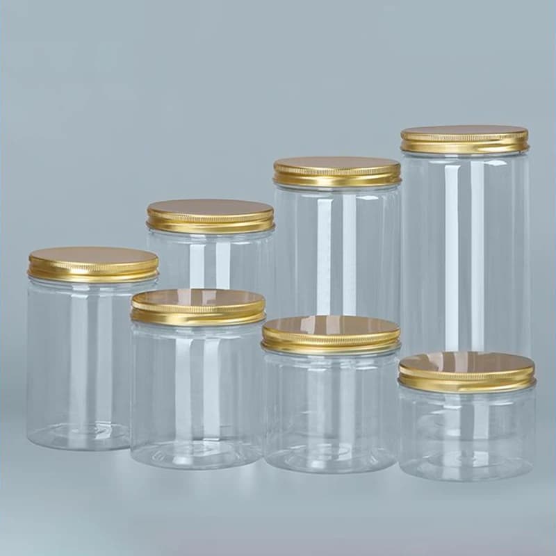 Transparent Sealing Jar With Aluminium Screw Lids Kitchen Organizer Storage Seal Tanks For Grain Tea Candy Cookie Jars