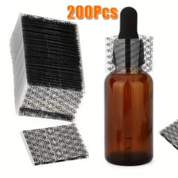 200Pcs Bands Printed Transparent With Hole Heat Shrink Packaging Sealer 41x30mm For Bottles Secure Sealing Packaging Sealer