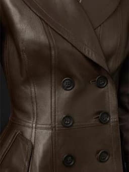 Mauroicardi Spring Fitted Black Skirted Soft Faux Leather Blazer Jacket Women Double Breasted Elegant Luxury Designer Clothes