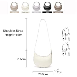 FOXER Brand PU Leather Women's Shoulder Bag 2026 Fashion Lady Crescent Luxury Design Half-moon Handbag Crossbody Bag Girl Gift