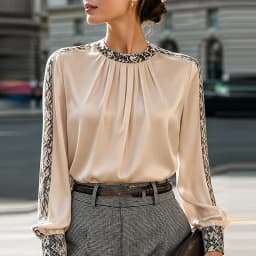 Satin Long Sleeve Shirt Women Elegant Slik Tops Female Solid Color Office Blouse For Women Spring Autumn Pullover