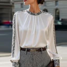 Satin Long Sleeve Shirt Women Elegant Slik Tops Female Solid Color Office Blouse For Women Spring Autumn Pullover