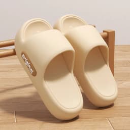 Thick Platform Eva Slippers for Women 2025 Summer Soft Sole Pillow Cloud Slippers Woman Letter Print Non Slip Indoor House Shoes