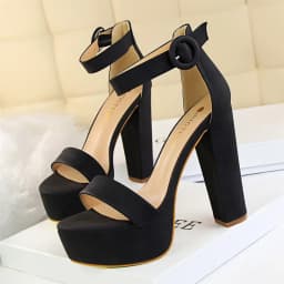 2025 Fashion Platform Open Toe Women's Sandals Super High Heels 13.5cm Ladies Party Shoes Female Soft Leather Buckle Bride Pumps