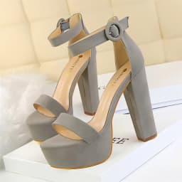 2025 Fashion Platform Open Toe Women's Sandals Super High Heels 13.5cm Ladies Party Shoes Female Soft Leather Buckle Bride Pumps