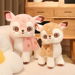 15-40cm Cartoon Cute Christmas Deer Plush Toy Pendant Spotted Sika Deer Elk Plush Toy Pillow Home Decoration Gift For Children