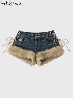Streetwear Sexy Shorts Women Clothing Patchwork Y2k Denim Jeans Low-waisted Tunic Bodycon Pantalones Cortos De Mujer New Bottoms