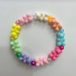 Potosala Cute Transparent Resin Bear Bracelet Cartoon Gummy Jelly Color For Women Handmade Beaded Bracelet Girls Jewelry Gifts
