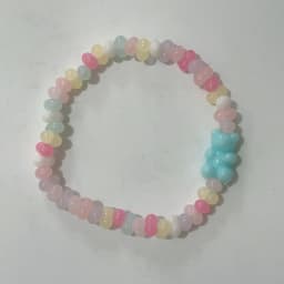 Potosala Cute Transparent Resin Bear Bracelet Cartoon Gummy Jelly Color For Women Handmade Beaded Bracelet Girls Jewelry Gifts
