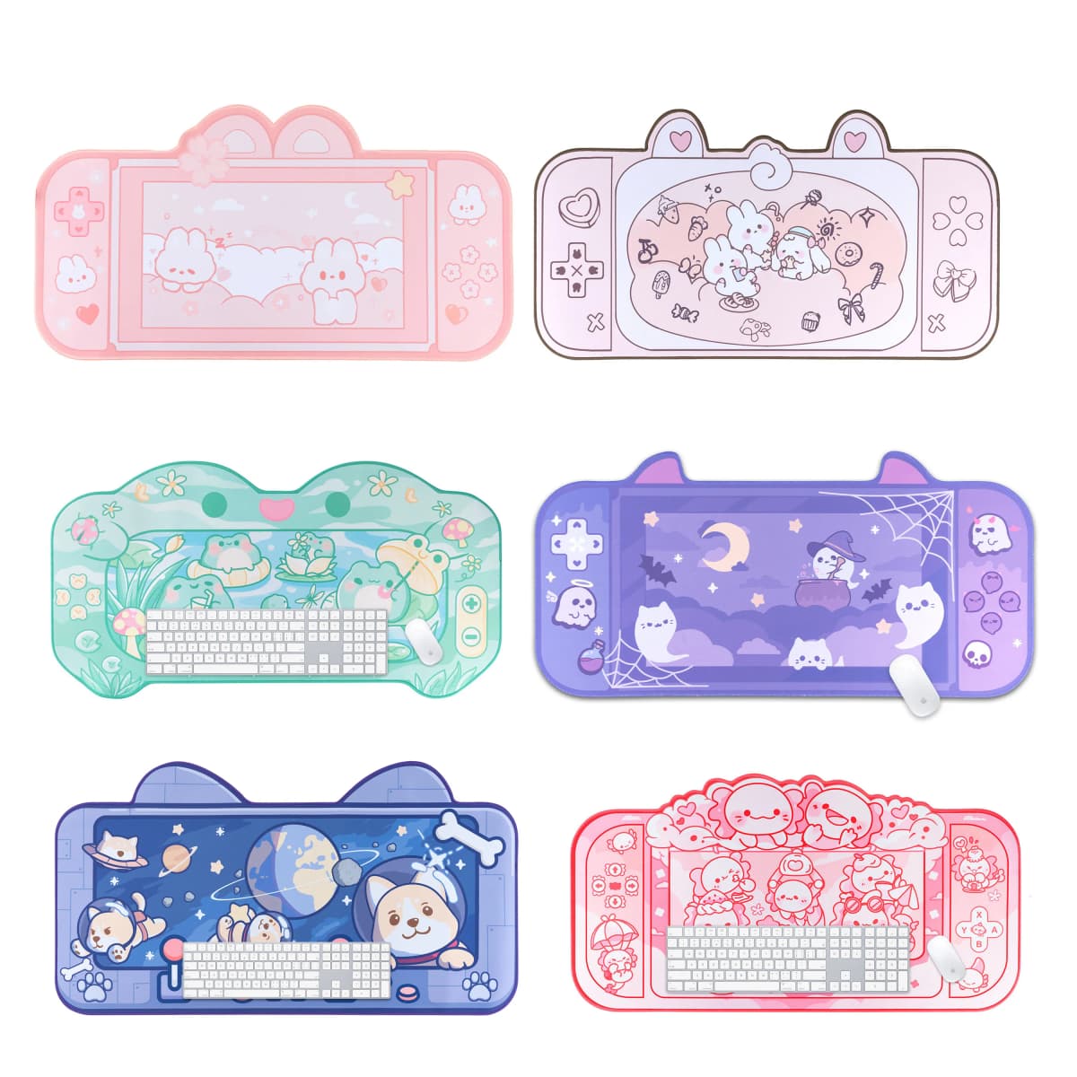 Kawaii Animals Desktop Keyboard Mouse Mats Large Gaming Mat Mousepad Switch PC Computer Laptop Office Table Desk Pad Protector