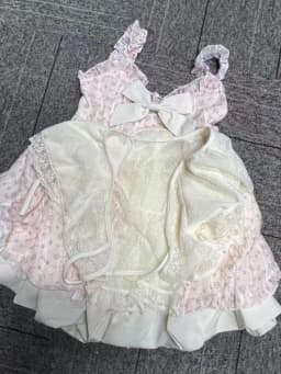 Japanese Kawaii Sweet Women Dress Sets Vintage Fairy Strap Design Short Dresses Harajuku Fashion Lace Female Casual Chic Outfits