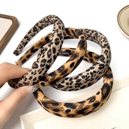 Vintage Leopard Print Sponge Hairband For Women Elegant Hair Ornament Headband Hair Hold Head Band Fashion Hair Accessories
