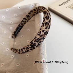 Vintage Leopard Print Sponge Hairband For Women Elegant Hair Ornament Headband Hair Hold Head Band Fashion Hair Accessories