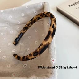Vintage Leopard Print Sponge Hairband For Women Elegant Hair Ornament Headband Hair Hold Head Band Fashion Hair Accessories