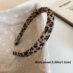 Vintage Leopard Print Sponge Hairband For Women Elegant Hair Ornament Headband Hair Hold Head Band Fashion Hair Accessories