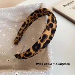 Vintage Leopard Print Sponge Hairband For Women Elegant Hair Ornament Headband Hair Hold Head Band Fashion Hair Accessories