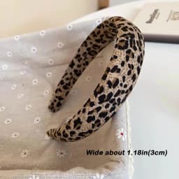 Vintage Leopard Print Sponge Hairband For Women Elegant Hair Ornament Headband Hair Hold Head Band Fashion Hair Accessories
