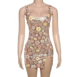 Townlike Floral Sequin Nightclub Sexy Party Dress Women Spaghetti Strap Mini 2025 Spring Summer Dress Slim Bodycon Dresses