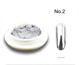 1Jar Metallic Mirror Chrome Nail Powder Holographic Laser Silvery Golden Nail Rubbing Glitter Pigment UV Gel Polish Mirror Powde