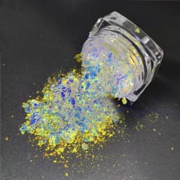 1Jar Metallic Mirror Chrome Nail Powder Holographic Laser Silvery Golden Nail Rubbing Glitter Pigment UV Gel Polish Mirror Powde