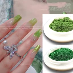 1Jar Metallic Mirror Chrome Nail Powder Holographic Laser Silvery Golden Nail Rubbing Glitter Pigment UV Gel Polish Mirror Powde