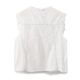 Sleeveless Lace-up Summer Blouse  Cotton Floral Embroidered lace Blouses Shirts Women Tops Vintage Boho Beach Wear Casual Blusas