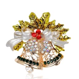Luxury Rhinestone Christmas Tree Brooches for Women Exquisite Crystal Penguin Elk Snowman Brooch Pins Corsage Christmas Jewelry