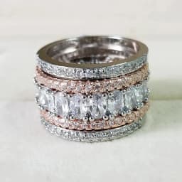 925 Sterling Silver Wide Rings for Women Full Brilliant Cubic Zirconia Exquisite Superb Party Jewelry Trendy Chic Accessories