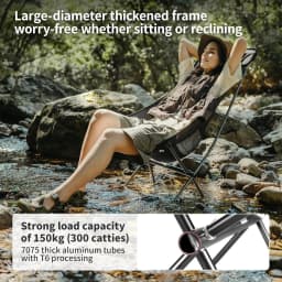 Naturehike Ultralight Folding Chair L04 150kg Load Capacity for Fishing Picnic Outdoor Hiking Moon Chair Portable Relax Chair