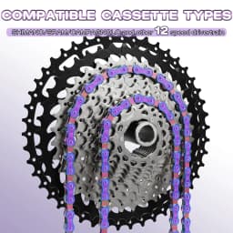 BUCKLOS Titanium Coating Bike Chain 8/9/10/11/12 Speed Bicycle Chain MTB Road Bike Chains Stainless Steel Bicycle Chains