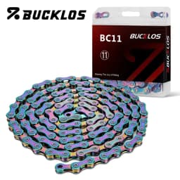 BUCKLOS Titanium Coating Bike Chain 8/9/10/11/12 Speed Bicycle Chain MTB Road Bike Chains Stainless Steel Bicycle Chains