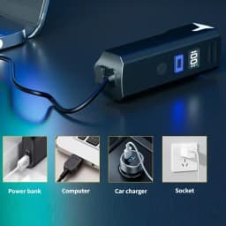 3000Lumen Bike Headlight with 2000mAh Power Bank IPX6 USB Rechargeable Handlebar Flashlight for MTB Road Cycling