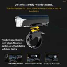 3000Lumen Bike Headlight with 2000mAh Power Bank IPX6 USB Rechargeable Handlebar Flashlight for MTB Road Cycling