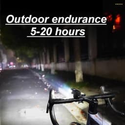3000Lumen Bike Headlight with 2000mAh Power Bank IPX6 USB Rechargeable Handlebar Flashlight for MTB Road Cycling