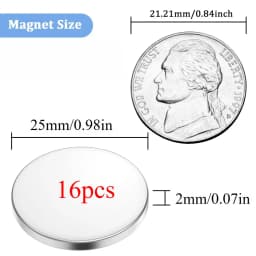 High-Power Neodymium Round Magnet 25x2/25x3/30x2/30x3 mm, Ideal for Fridge Decor, DIY Crafts, Bag Accessories, and Whiteboard
