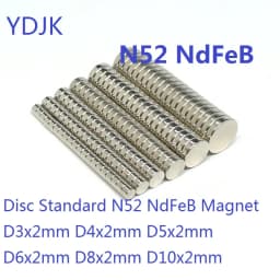 10 50PCS/LOT Disc Standard N52 NdFeB Magnet 3*2 4*2 5*2 6*2 8*2 10*2 Strong Permanent Neodymium Magnets 3x2 4x2 5x2 6x2 8x2 10x2