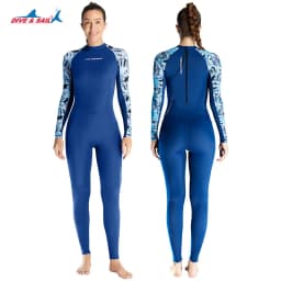 UPF50+Full Body Rash Guard Dive Skins Wetsuit Swimsuit, Sun UV Protection Long Sleeve One Piece Swimming Snorkeling Body Suit