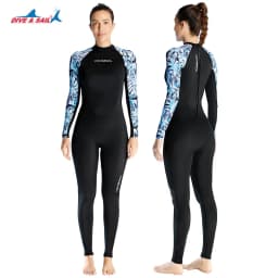 UPF50+Full Body Rash Guard Dive Skins Wetsuit Swimsuit, Sun UV Protection Long Sleeve One Piece Swimming Snorkeling Body Suit