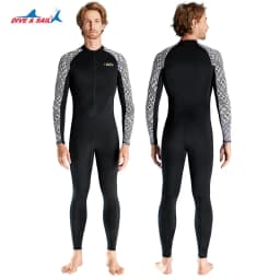 UPF50+Full Body Rash Guard Dive Skins Wetsuit Swimsuit, Sun UV Protection Long Sleeve One Piece Swimming Snorkeling Body Suit