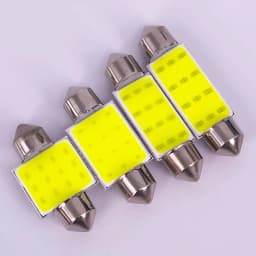 Discount 100Pcs C10W C5W LED COB Festoon 31mm 36mm 39mm 41/42mm 12/24V Bulbs For Cars License Plate Interior Reading Light 12SMD