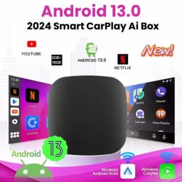 Android 13 Ai Box Wired to Wireless Carplay Android Auto Adapter WiFi For Youtube Nexflit Cars Smart Ai Box Bulit in Play Stroe