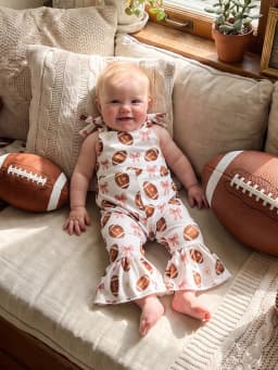 Bottom Sleeveless Bell Bottom Rugby Cow Print Sleeveless Bell Girls-Overalls-Rugby Sleeveless-Bell Toddler Girls Overalls Romper