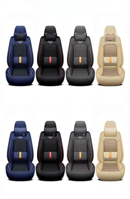 2025 Fashion Universal PU Leather Breathable Car Seat Covers For Nissan Qashqai Tiida Peugeot 2008 Mercedes ML W164 Interior