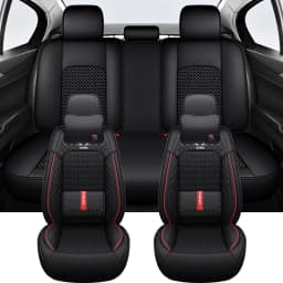 2025 Fashion Universal PU Leather Breathable Car Seat Covers For Nissan Qashqai Tiida Peugeot 2008 Mercedes ML W164 Interior