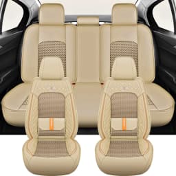 2025 Fashion Universal PU Leather Breathable Car Seat Covers For Nissan Qashqai Tiida Peugeot 2008 Mercedes ML W164 Interior