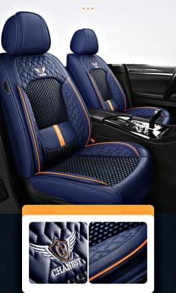 2025 Fashion Universal PU Leather Breathable Car Seat Covers For Nissan Qashqai Tiida Peugeot 2008 Mercedes ML W164 Interior
