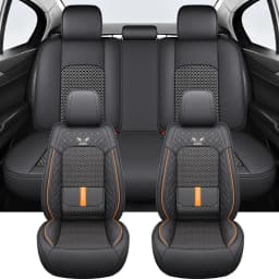 2025 Fashion Universal PU Leather Breathable Car Seat Covers For Nissan Qashqai Tiida Peugeot 2008 Mercedes ML W164 Interior