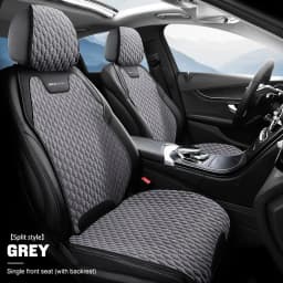 SEAMETAL Flax Car Seat Cover Front Rear Linen Fabric Cushion Breathable Auto Seat Mat Protector Universal For Most Truck SUV Van